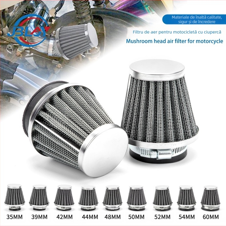 Filtru de aer pentru motocicletă L1 Mushroom Head – JBL, plasă din aluminiu, țesătură nețesută, cap de cauciuc