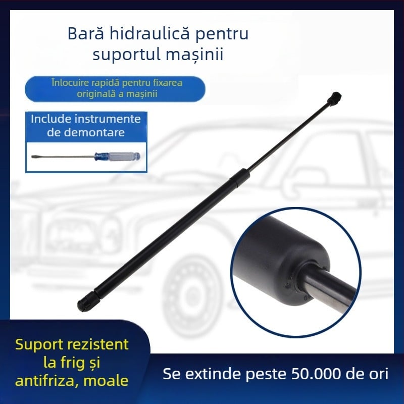 Arc hidraulic pentru capota motor Volkswagen – tip liber, comprimare, material: oțel de arc, cursă 160 mm, distanță montaj 400 mm