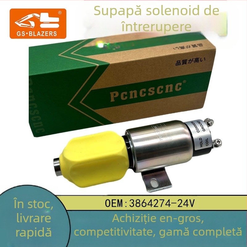 JGS supapă electromagnetică pentru stingerea flăcării, 3864274, pentru excavatorul R225-7
