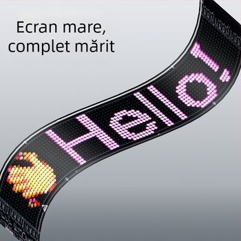 Lumină LED pentru mașină, ecran moale cu pixeli, PU+FPCB, 2W, 5V, 12A, compatibil universal