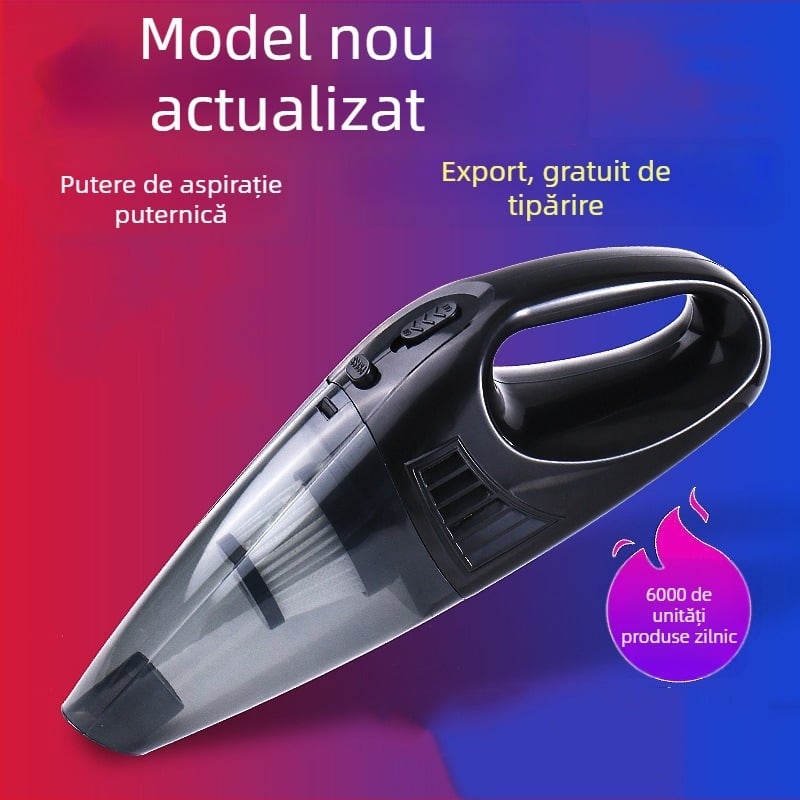 Aspirator auto mini portabil, 12V, 3500Pa, uscat și ud