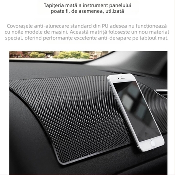 Covoraș anti-alunecare pentru bordul mașinii cu suport pentru telefon, PU material, Mushang, personalizabil cu logo, model: Altul