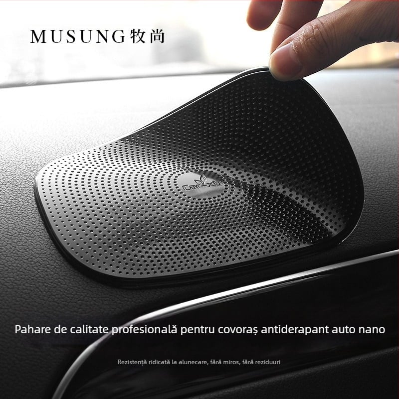 Covoraș anti-alunecare pentru bordul mașinii cu suport pentru telefon, PU material, Mushang, personalizabil cu logo, model: Altul