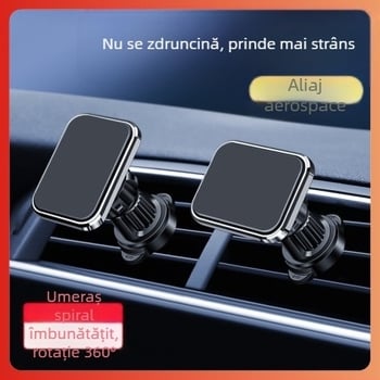 Suport magnetic pentru telefon auto, rotație de 360°, montaj pe gurile de ventilație, compatibil universal, greutate 103 g