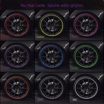 Bandă anticoliziune pentru butucul roții - cauciuc, personalizare disponibilă, model: etichetă pentru butuc, compatibilitate generală