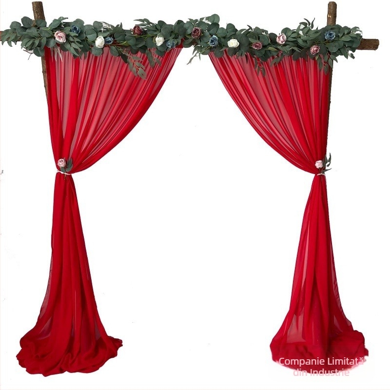 Draperie din chiffon perlată - lucrată manual, personalizabilă pentru decor de ziua de naștere