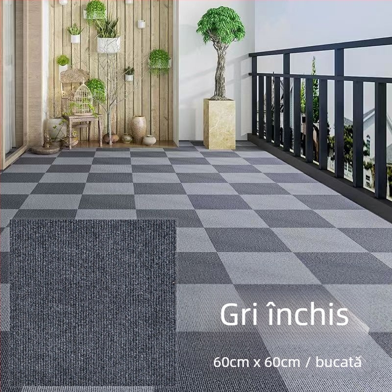 Covor autoadeziv comercial din poliester, model cu dungi, stil pastoral, țesut la mașină