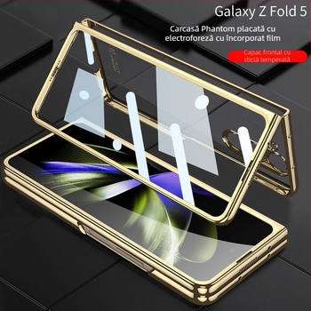 Carcasă de protecție pentru Samsung Z Fold7/6/5 — husă PC dură, fantomă electroplatată, rezistentă la șocuri, anti-amprente