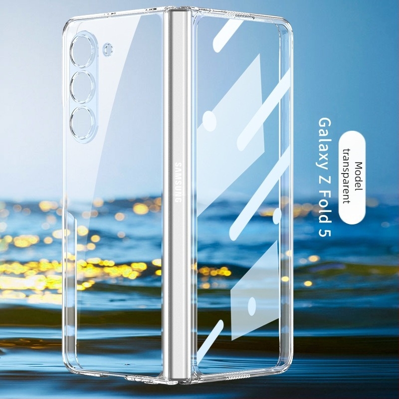 Carcasă de protecție pentru Samsung Z Fold7/6/5 — husă PC dură, fantomă electroplatată, rezistentă la șocuri, anti-amprente