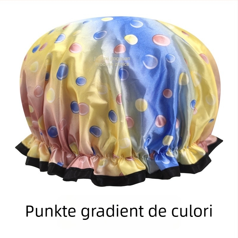 Bonetă de duș din PEVA, impermeabilă, cu dublu strat, fără logo, personalizabilă