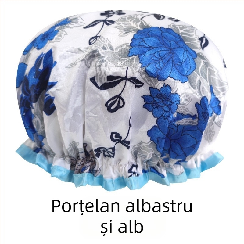 Bonetă de duș din PEVA, impermeabilă, cu dublu strat, fără logo, personalizabilă