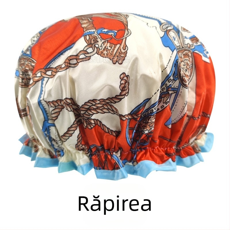 Bonetă de duș din PEVA, impermeabilă, cu dublu strat, fără logo, personalizabilă