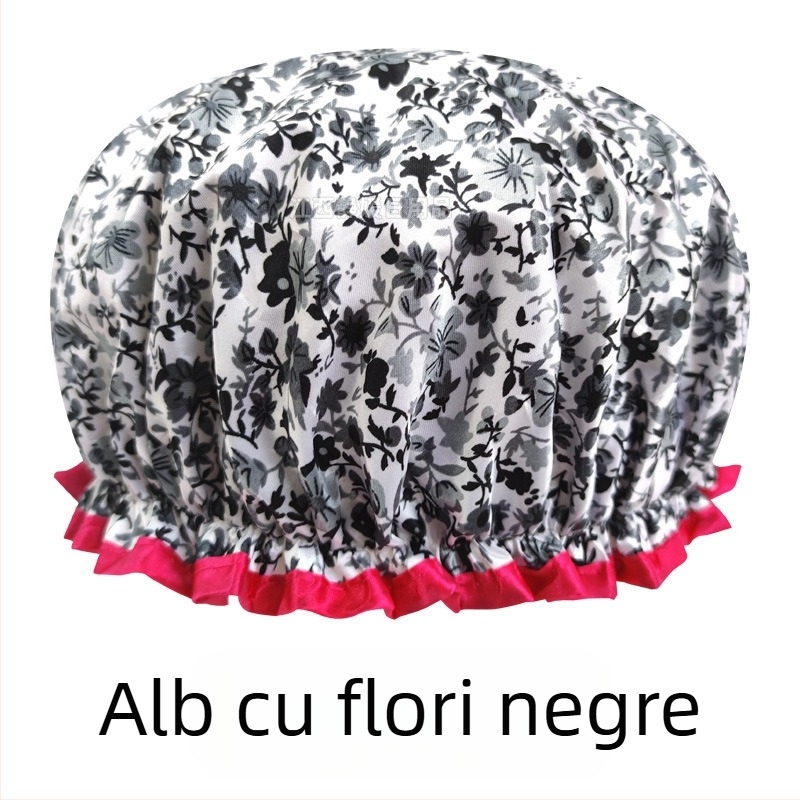 Bonetă de duș din PEVA, impermeabilă, cu dublu strat, fără logo, personalizabilă