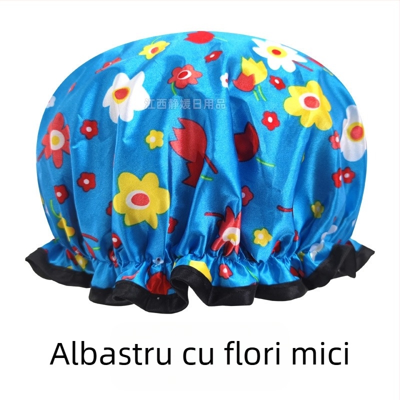 Bonetă de duș din PEVA, impermeabilă, cu dublu strat, fără logo, personalizabilă