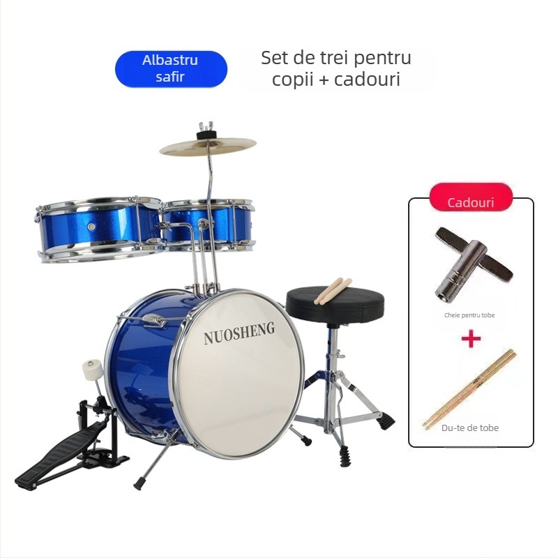 Novoicing Set de tobe pentru copii, 3 piese, instrument de joacă pentru începători