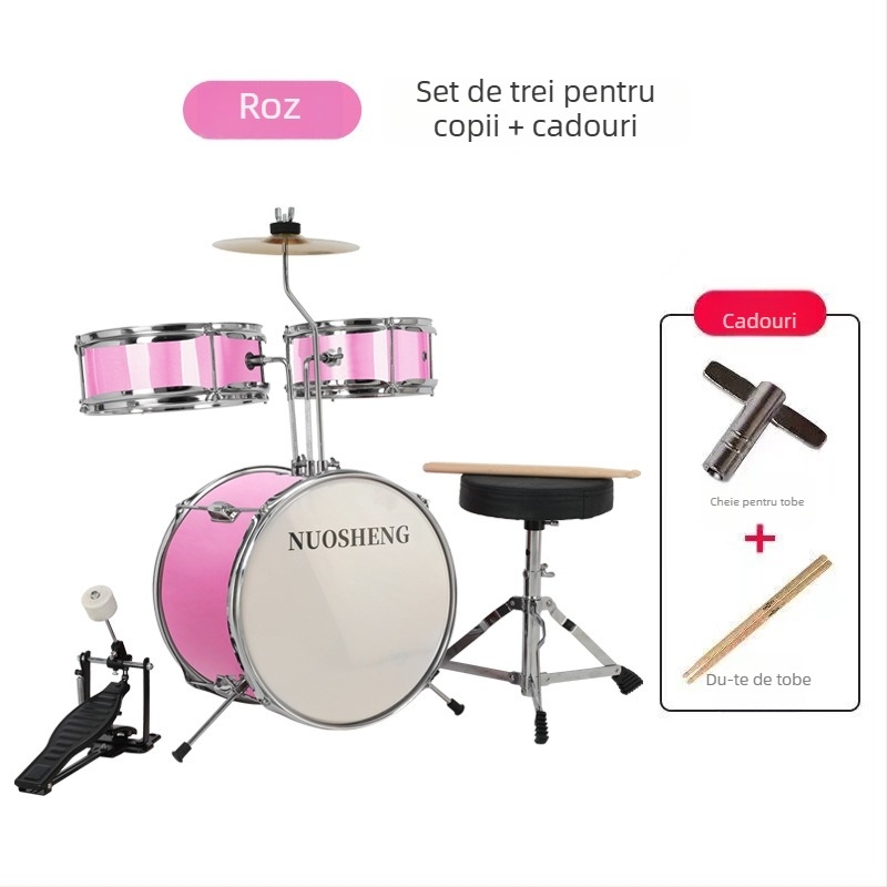 Novoicing Set de tobe pentru copii, 3 piese, instrument de joacă pentru începători