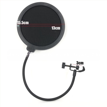 Valelet PS Series Accesorii pentru microfon condensator — Filtru cu formă U și protecție anti-vânt plus filtru pop, reducere zgomot, potrivit pentru karaoke și streaming live
