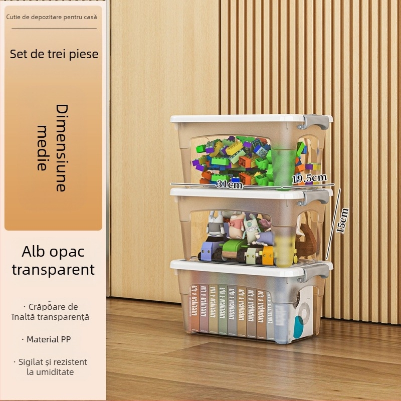 Cutie de depozitare din plastic cu roți — multifuncțională, capacitate 50–60 L, rezistentă la praf și umiditate, modele 5501–5506