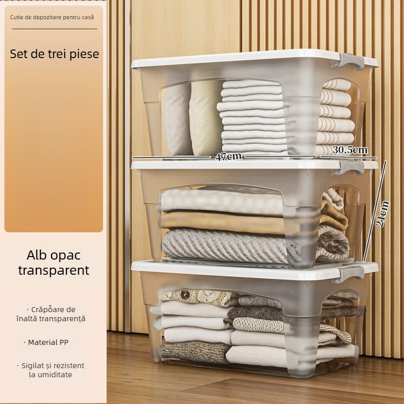 Cutie de depozitare din plastic cu roți — multifuncțională, capacitate 50–60 L, rezistentă la praf și umiditate, modele 5501–5506