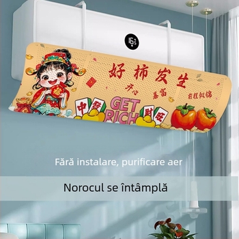 Paravan pentru aer condiționat - anti curent, reglabil, montat pe perete, universal, reutilizabil