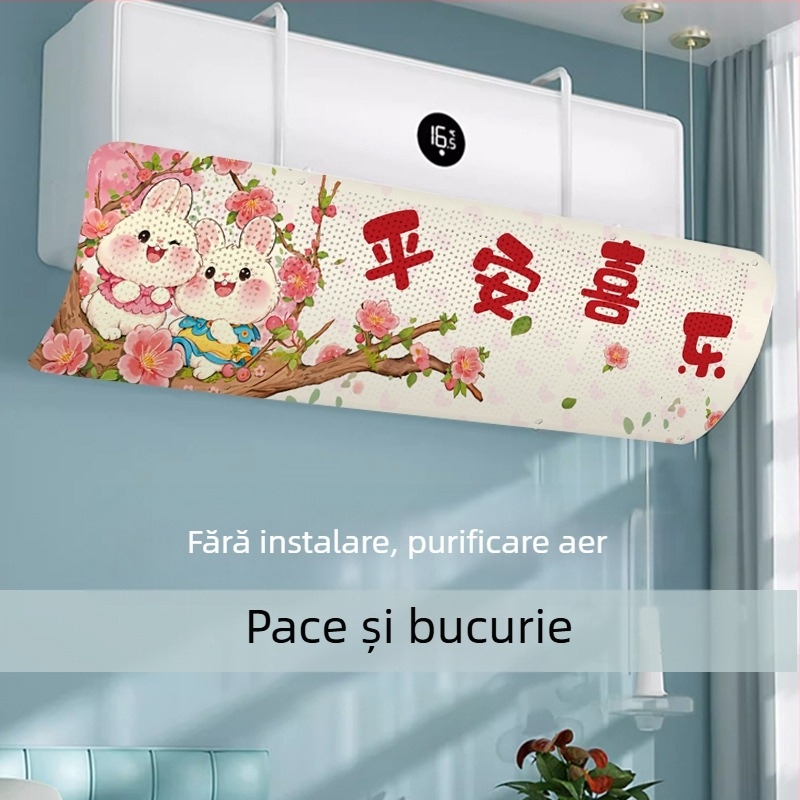 Paravan pentru aer condiționat - anti curent, reglabil, montat pe perete, universal, reutilizabil