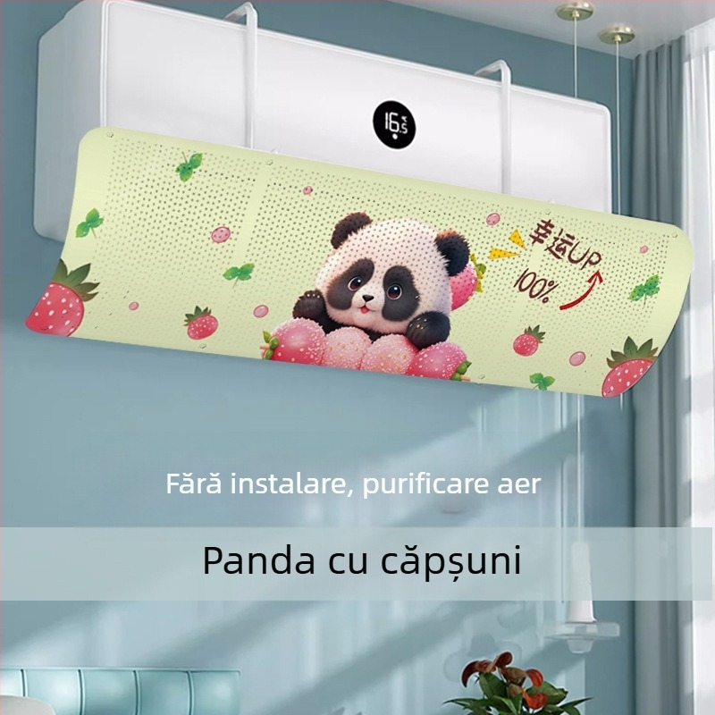 Paravan pentru aer condiționat - anti curent, reglabil, montat pe perete, universal, reutilizabil