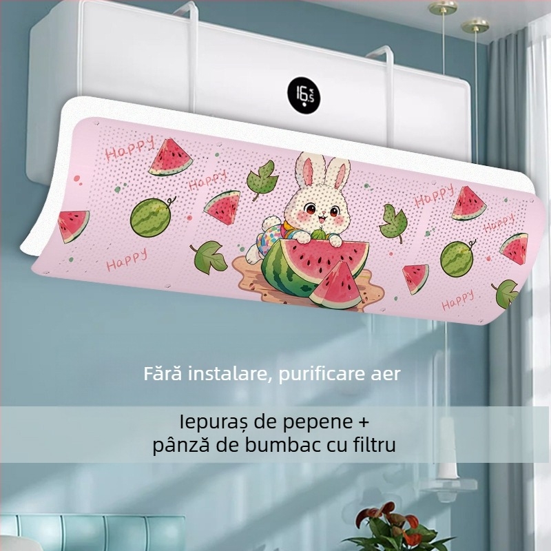 Paravan pentru aer condiționat - anti curent, reglabil, montat pe perete, universal, reutilizabil