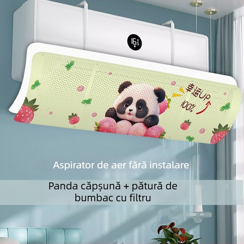 Paravan pentru aer condiționat - anti curent, reglabil, montat pe perete, universal, reutilizabil