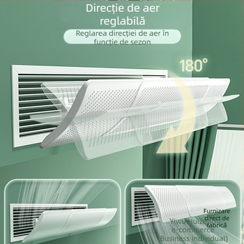 Deflector de aer pentru aer condiționat, model 985, material: floare de mătase, pentru dormitor