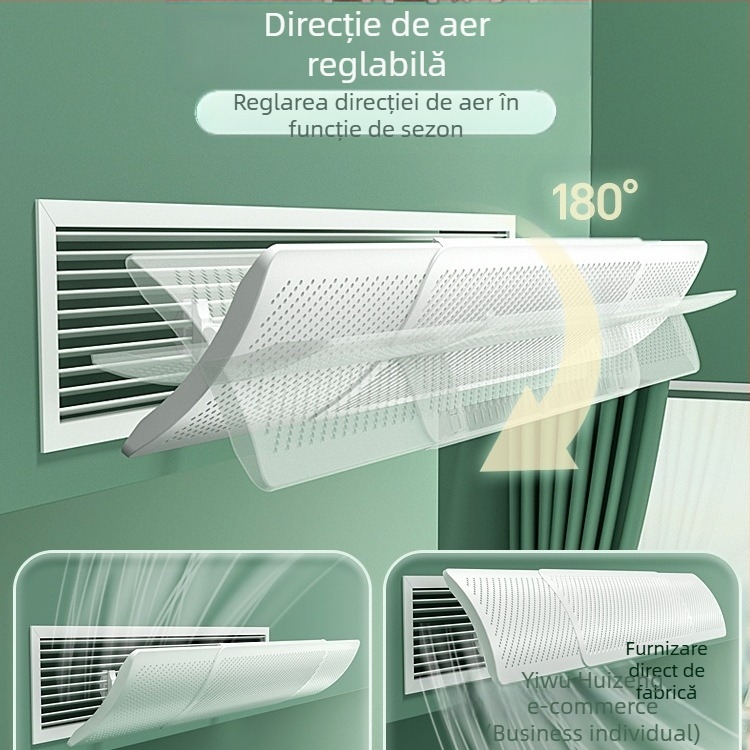 Deflector de aer pentru aer condiționat, model 985, material: floare de mătase, pentru dormitor