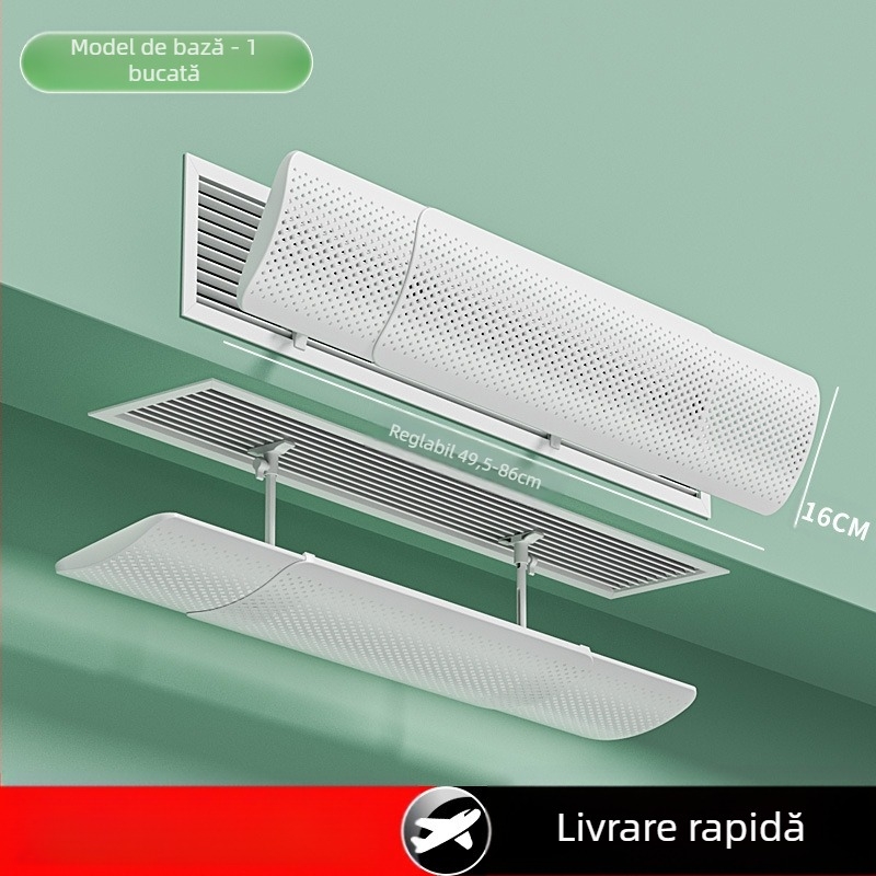 Deflector de aer pentru aer condiționat, model 985, material: floare de mătase, pentru dormitor