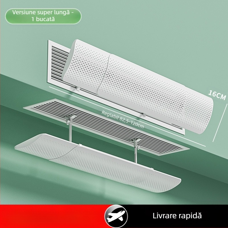 Deflector de aer pentru aer condiționat, model 985, material: floare de mătase, pentru dormitor
