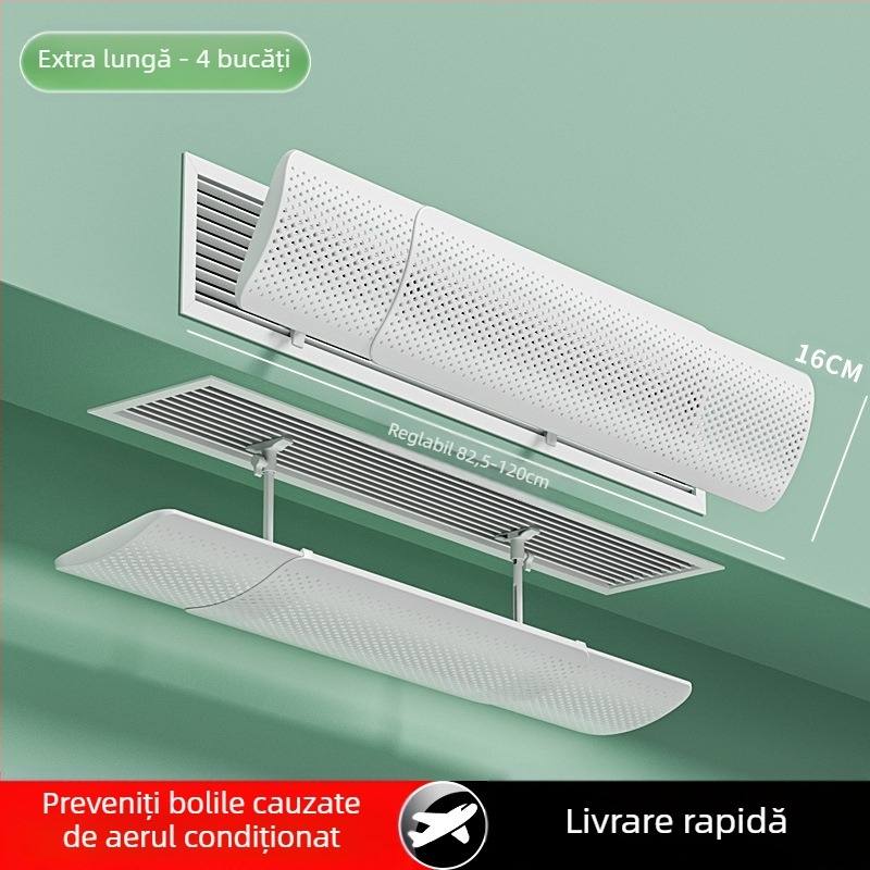 Deflector de aer pentru aer condiționat, model 985, material: floare de mătase, pentru dormitor