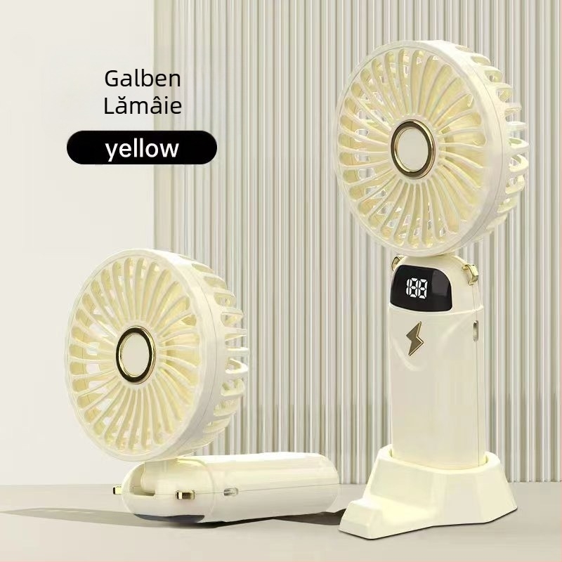 Ventilator mic pliabil USB, cu afișaj digital, pentru birou, cămin și utilizare în aer liber