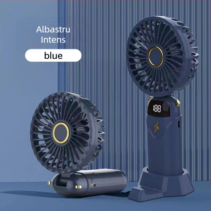 Ventilator mic pliabil USB, cu afișaj digital, pentru birou, cămin și utilizare în aer liber
