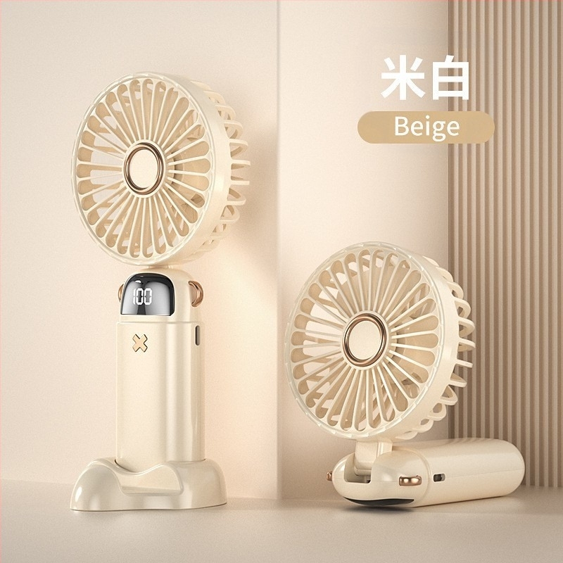 Ventilator mic pliabil USB, cu afișaj digital, pentru birou, cămin și utilizare în aer liber
