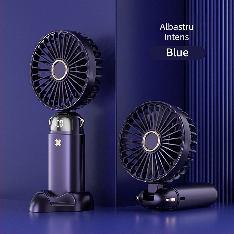 Ventilator mic pliabil USB, cu afișaj digital, pentru birou, cămin și utilizare în aer liber