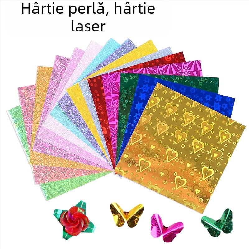Hârtie origami pentru creații — hârtie lucioasă, marcă Bile, stil lux ușor, categorie: alte lucrări din hârtie, material: hârtie
