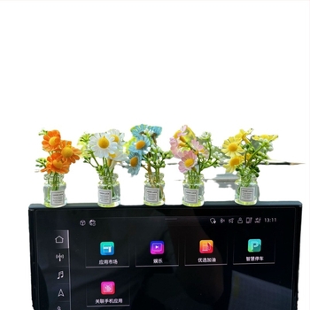 Ornament de interior pentru mașină din sticlă – floarea-soarelui, decor modern