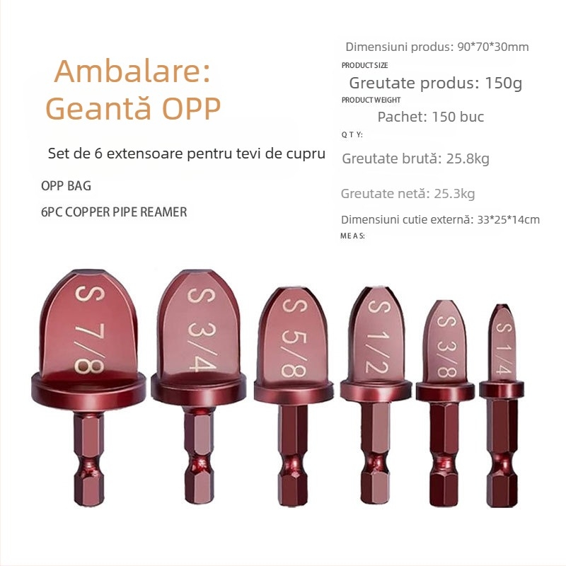 Expander pentru țevi din cupru, set de instrumente cinci în unu pentru reparații ale aerului condiționat, Yimaji