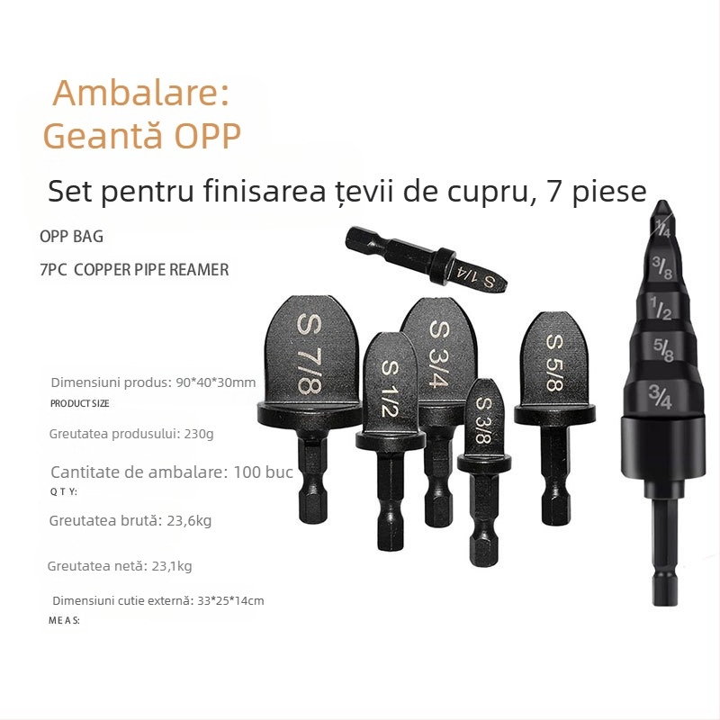 Expander pentru țevi din cupru, set de instrumente cinci în unu pentru reparații ale aerului condiționat, Yimaji