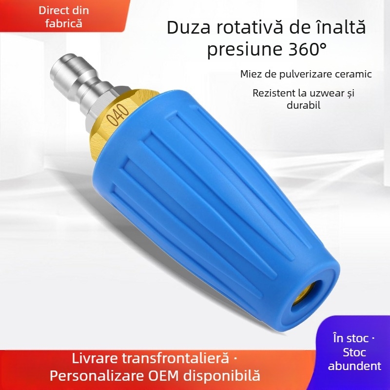 Duza rotativă din cupru pentru înaltă presiune, cu nucleu ceramic al valvei, pentru curățare și îndepărtarea ruginii
