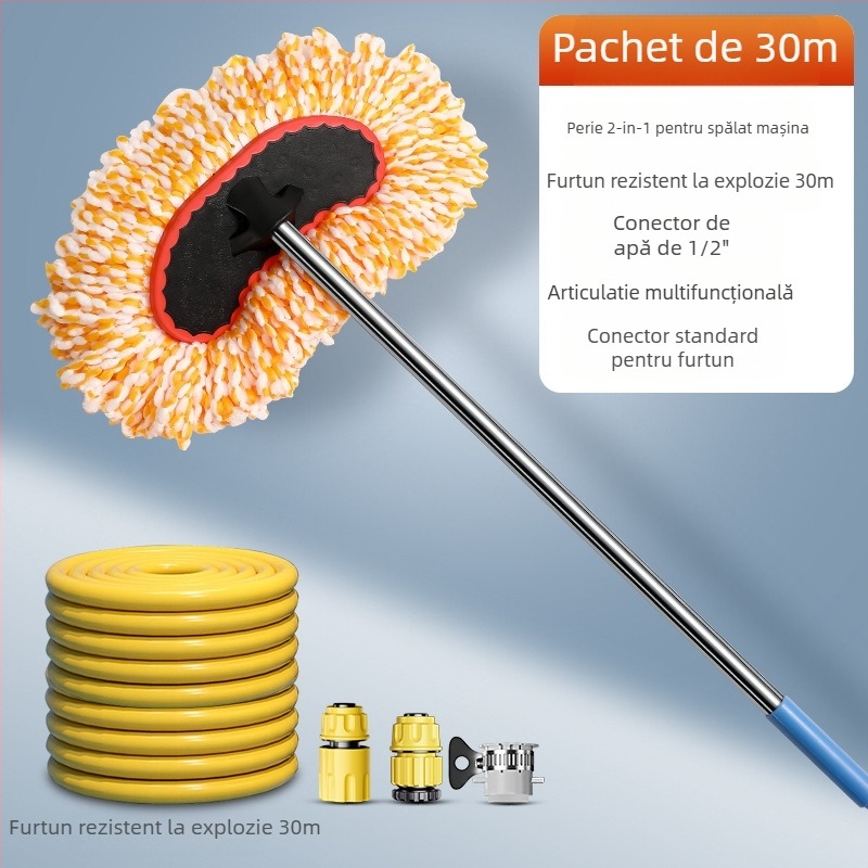 Yiju Mop de spălat auto, construcție din aliaj și pistol cu apă de înaltă presiune (Aliaj • Brand: Yiju • Pistol cu apă de înaltă presiune)