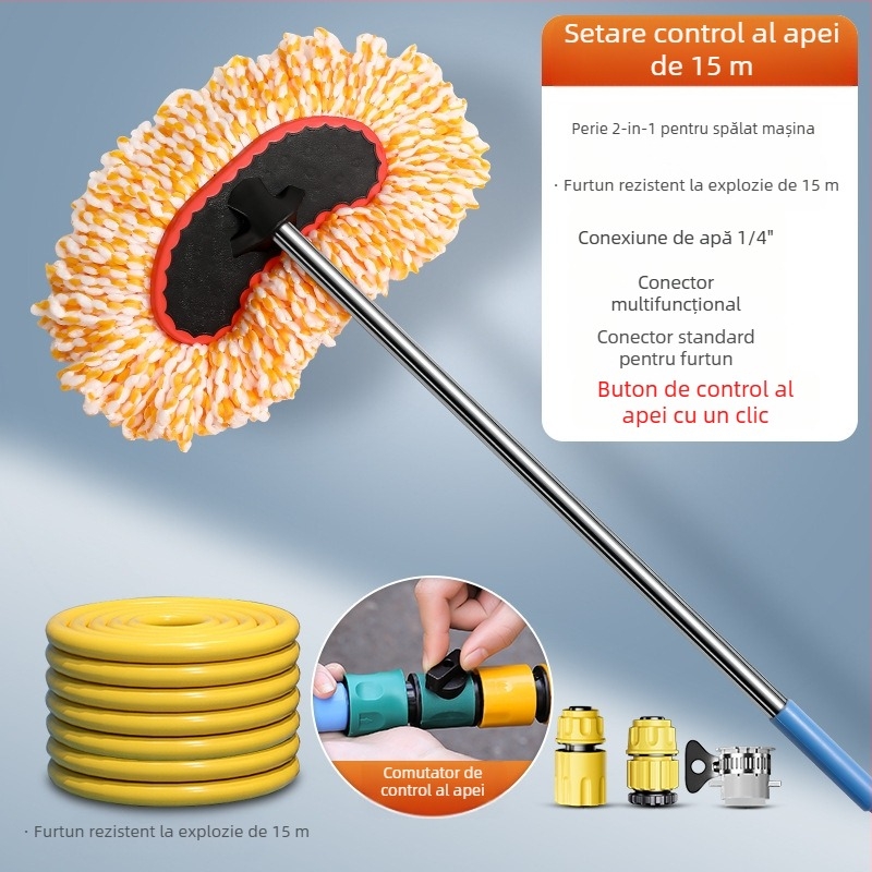 Yiju Mop de spălat auto, construcție din aliaj și pistol cu apă de înaltă presiune (Aliaj • Brand: Yiju • Pistol cu apă de înaltă presiune)