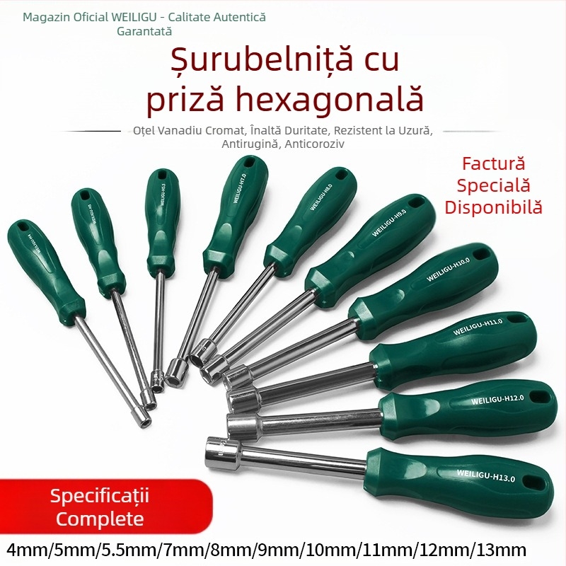 Cheie cu soclu hexagonal, oțel cu conținut mare de carbon, finisaj oglindă
