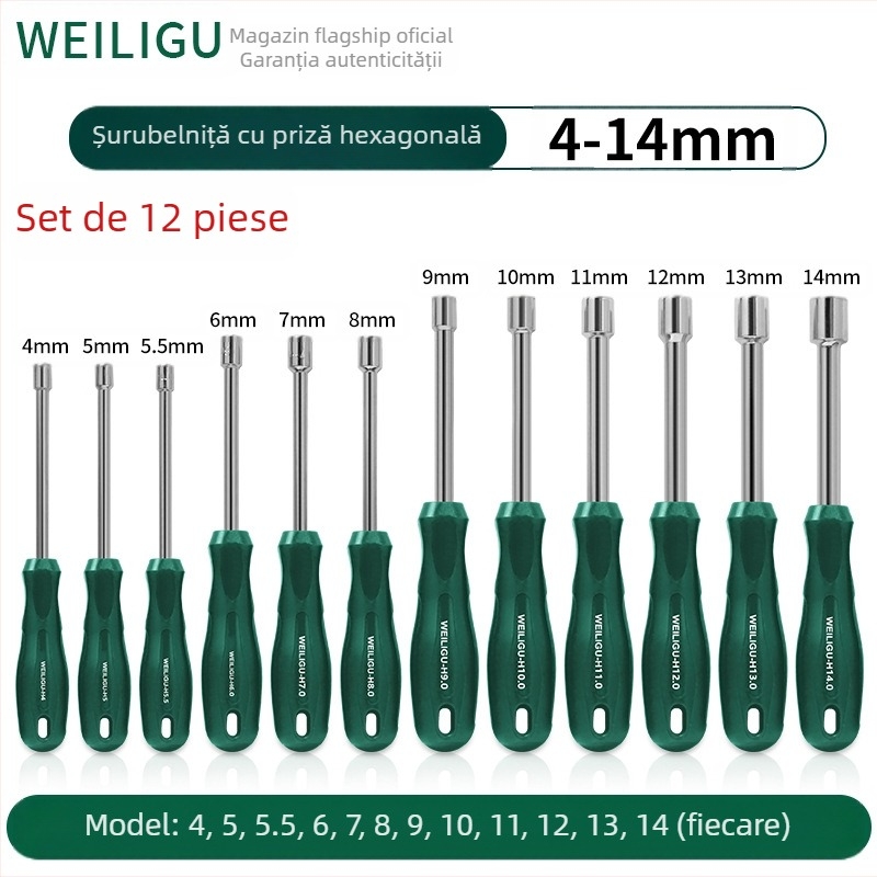 Cheie cu soclu hexagonal, oțel cu conținut mare de carbon, finisaj oglindă