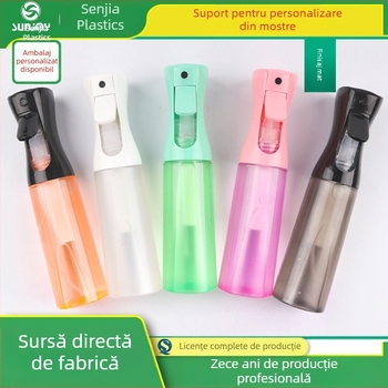 Sticlă spray cu suprafață mată, material PET, imprimare prin serigrafie, origine Zhejiang, marcă Senjia Plastic Industry, fără personalizare