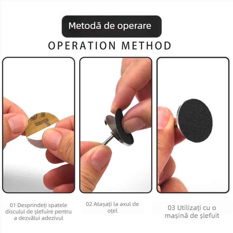 Set electric pentru îngrijirea unghiilor, foi de șmirghel pentru îndepărtarea pielii moarte și a calusurilor, pedicură