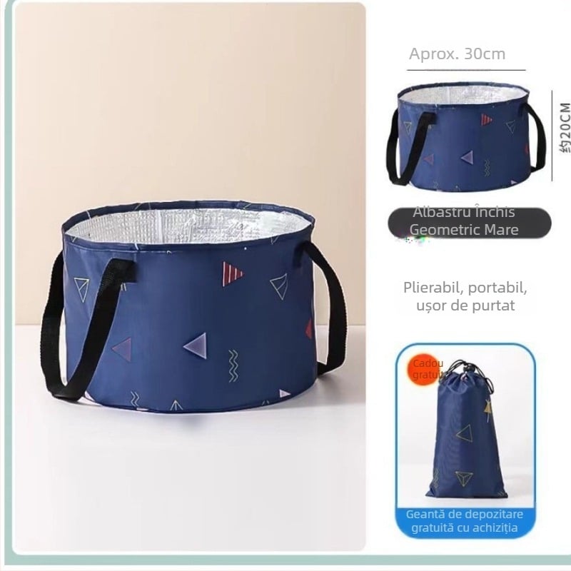 Vas pliabil portabil pentru picioare, pentru călătorii — PVC, design pliabil, pentru adulți