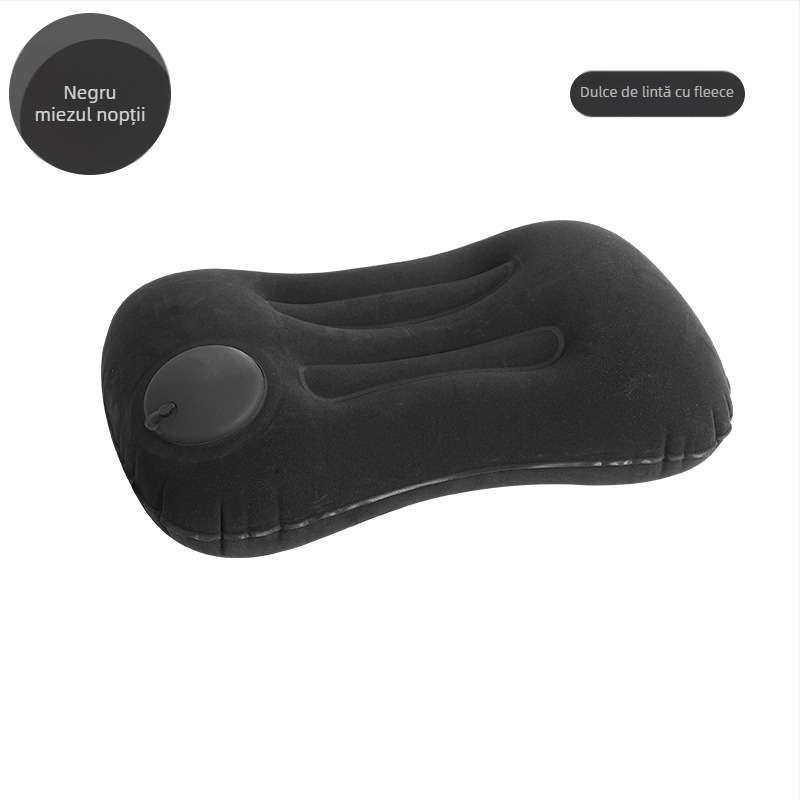 Pernă de călătorie gonflabilă – model pătrat FlyingBear, 10 cm grosime, PVC ecologic, greutate 100 g